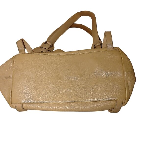 Furla Beige Soft Leather Tote Shoulder Bag Handbag Italy Dual Handles Spacious - Picture 8 of 11